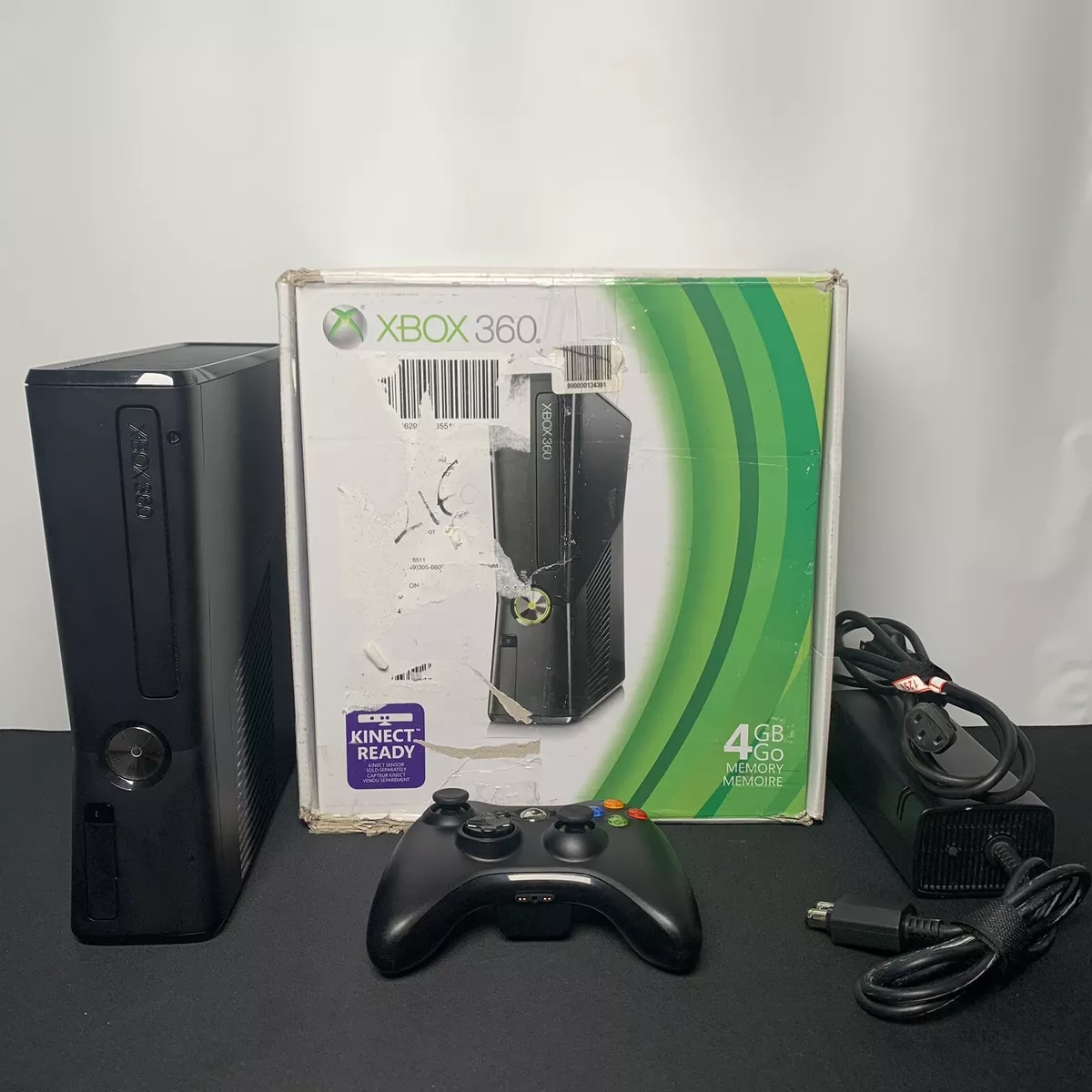 Microsoft Xbox 360 S 4gb Console With Kinect Sensor Gaming And