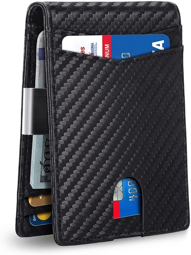 Men Genuine Leather RFID Blocking Card Holder Wallet with Money Clip for Men - Picture 19 of 25