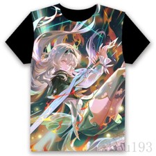 Anime Honkai: Star Rail Firefly Cosplay Unisex Basic Short Sleeve T-shirt Tee Z1