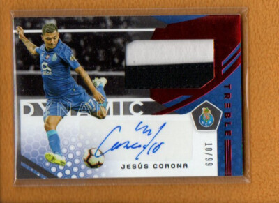Jesus Corona 2018-19 Panini Treble Dynamic Auto Materials Red FC Porto /99