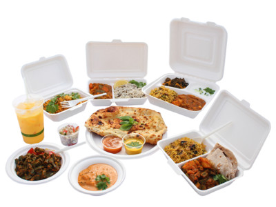 Sugarcane White Eco Friendly Plates Bowls Food Containers Biodegradable Bagasse