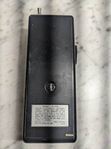 Vintage Midland 9 Transistor Transceiver Model 13-113B Walkie Talkie 2 WAY RADIO - Afbeelding 22 van 22