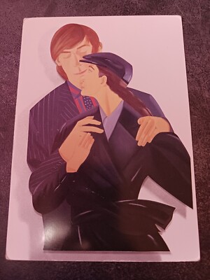 vtg postcard Alex Katz Danny  Laura Galerie Watari Japan painting art unposted