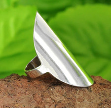 Solid 925 Sterling Long Band Ring Statement Ring Handmade Jewelry All Size Ring