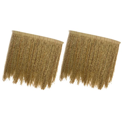 2 Pcs Simulated Thatch Tile Garden Hut Grass Roof Artificial Thatched - Picture 8 of 12