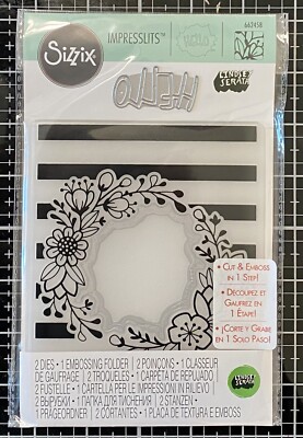 New! Wildflower Frame Sizzix Impresslits Die 662458 Lindsey Serata flower spring