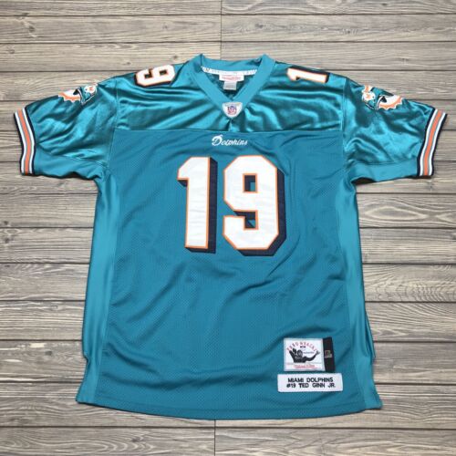Mitchell and Ness Throwbacks Miami Dolphins Jersey Ted Ginn 19 Stitched Size XL - Picture 1 of 7