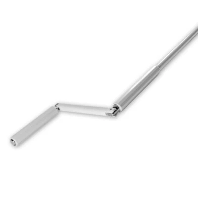 Rolladen Kurbelstange ohne Gelenklager 1,20 m weiß mit Kurbelhalter Selve