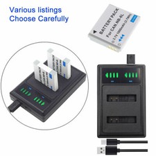NB-6L NB6L Battery /DUAL Charger for Canon PowerShot SX510 HS SX600 HS SX700 HS