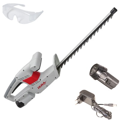 Akku Heckenschere 12V inkl Akku & Ladegerät leicht 2kg+Brille IKRA