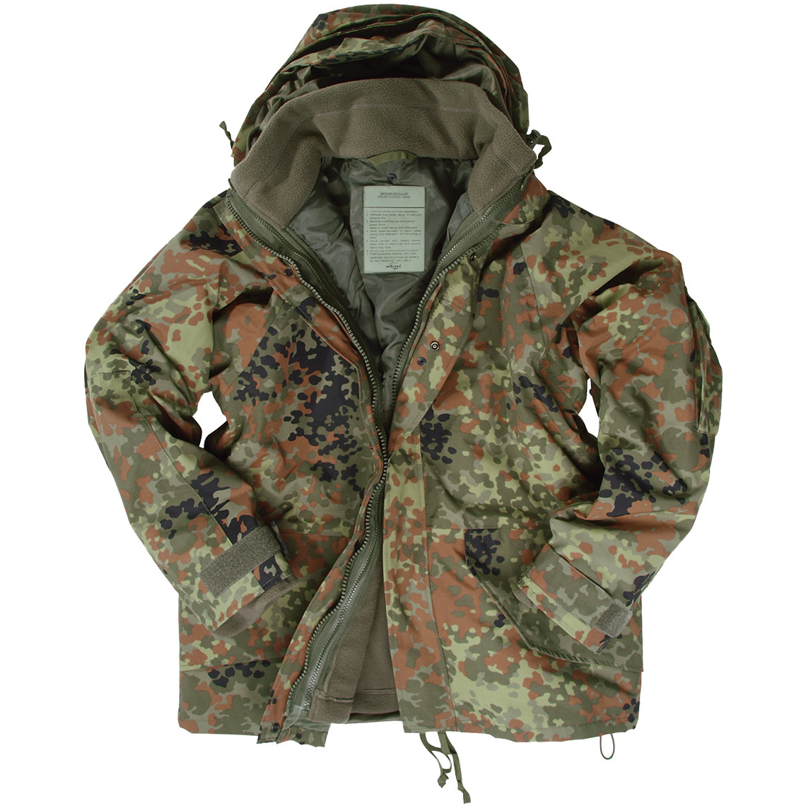 Chaqueta Gore-Tex Ejército Combate Hombres Parka Con Capucha Delantal + Forro Fl