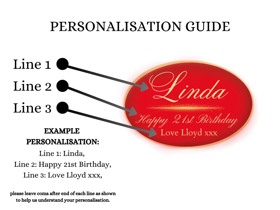 Pegatina personalizada con etiqueta de chocolate caja Lindor Lindt - regalo de cumpleaños personalizado Foto 2 de 3