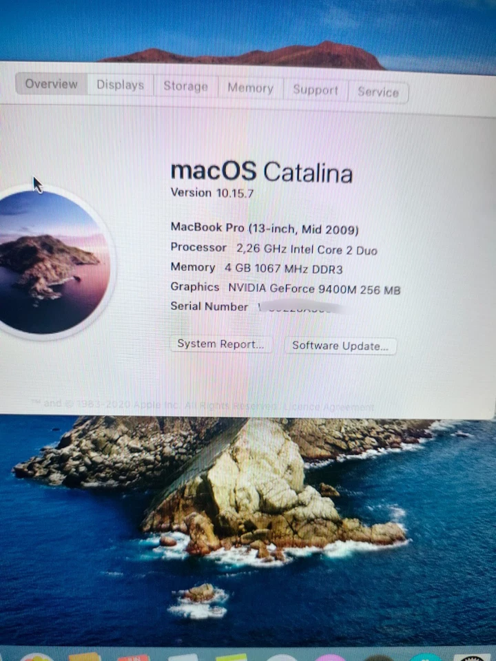 MacBook Pro 13,3 Zoll 2009 A1278, 4Gb Ram/320Gb HDD, macOS Catalina - Bild 3 von 4