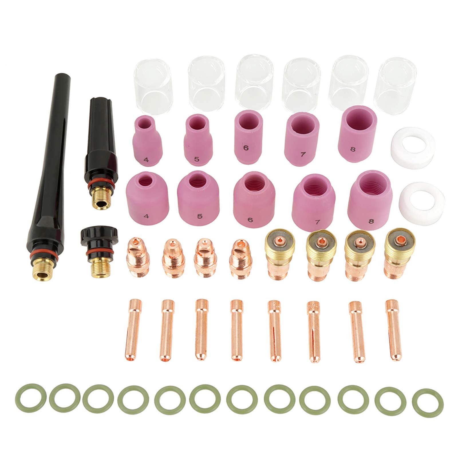 Accessori Professionali TIG 49 Pz | Ugelli Allumina e Kit Gas Lens
