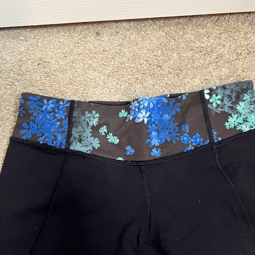 Leggings Lululemon Athletica Groove Crop Split Polpaccio Taglia 6 Compressione Yoga - Foto 4 di 6