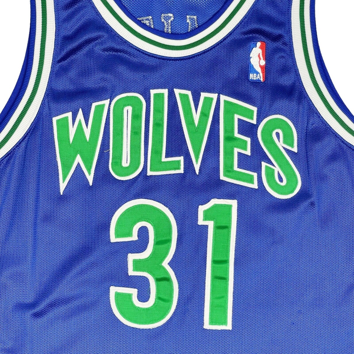 Vtg Rare 1995 Minnesota Timberwolves Champion Game Worn Jersey