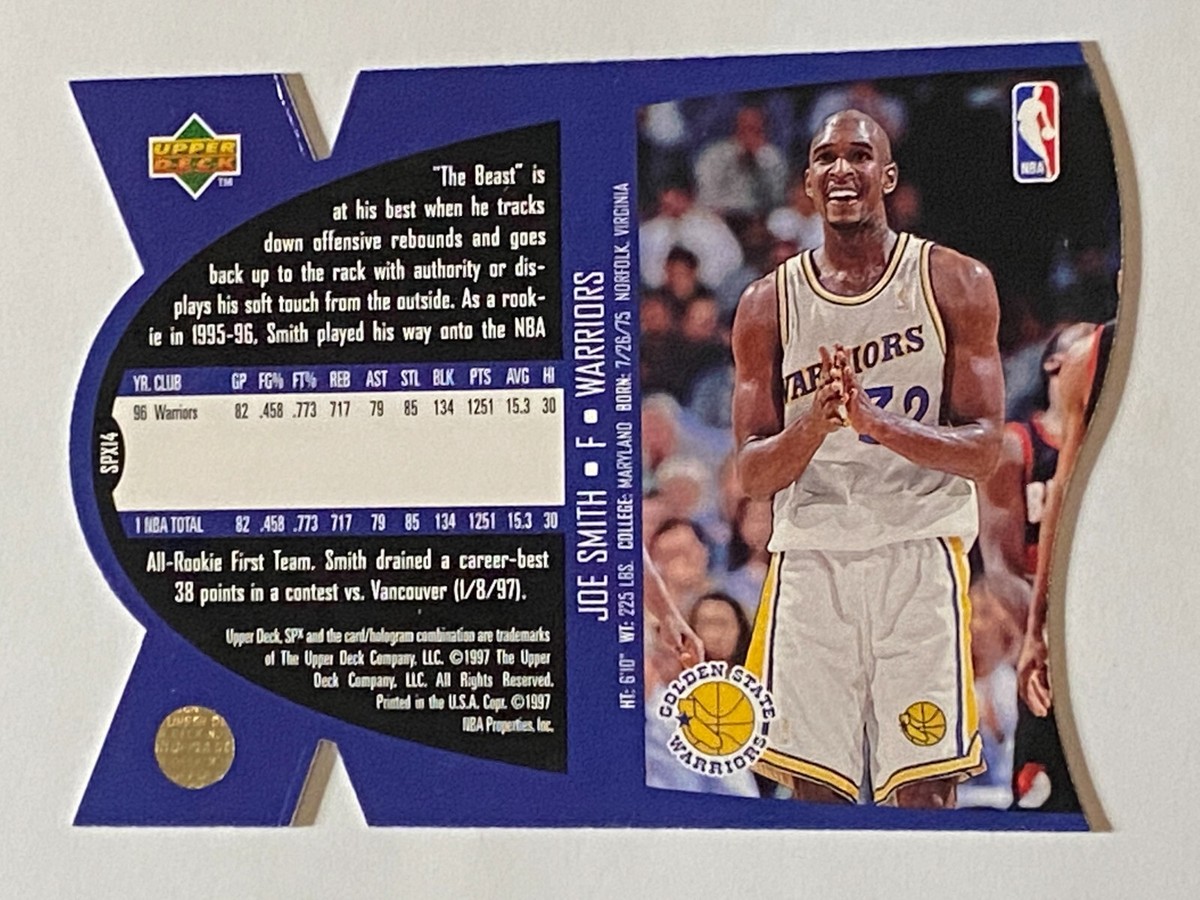 🏀 1997-98 Upper Deck SPx Basketball Base Card #SPX14 Joe SMITH