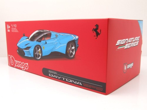 Ferrari Daytona SP3 Azul Modelo De Coche 1:18 Bburago Signature - Imagen 11 de 11
