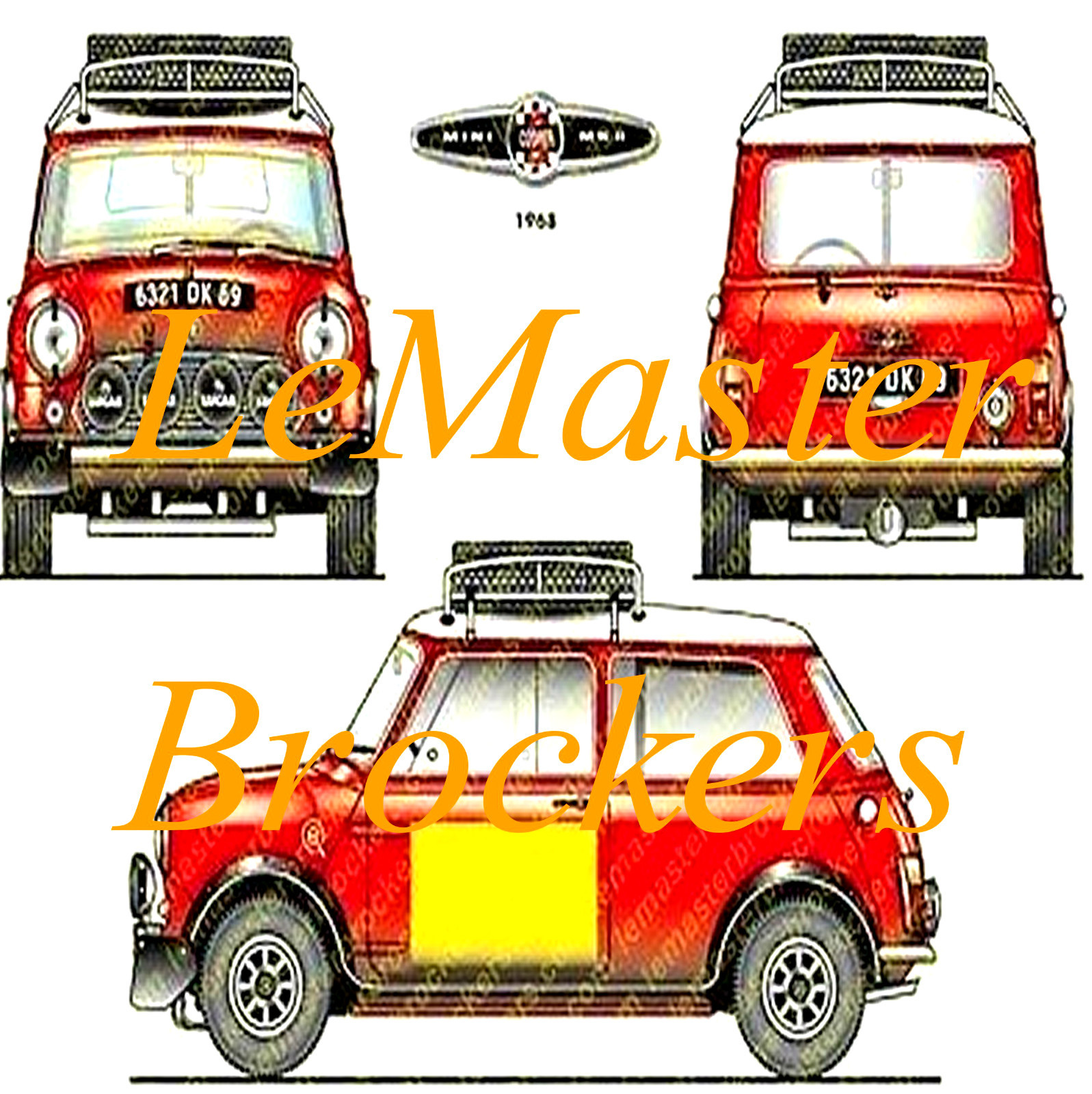 Poster Mini Cooper S 1967 déco vintage voiture sport youngtimer salon