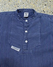 KINDER FISCHERHEMD FINKENWERDER STIL GR.68-176 SCHMAL GESTREIFT (B290)