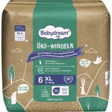 6 x 26 Windeln | Babydream Öko-Windel Größe 6 XL 14 - 20 kg super saugstark