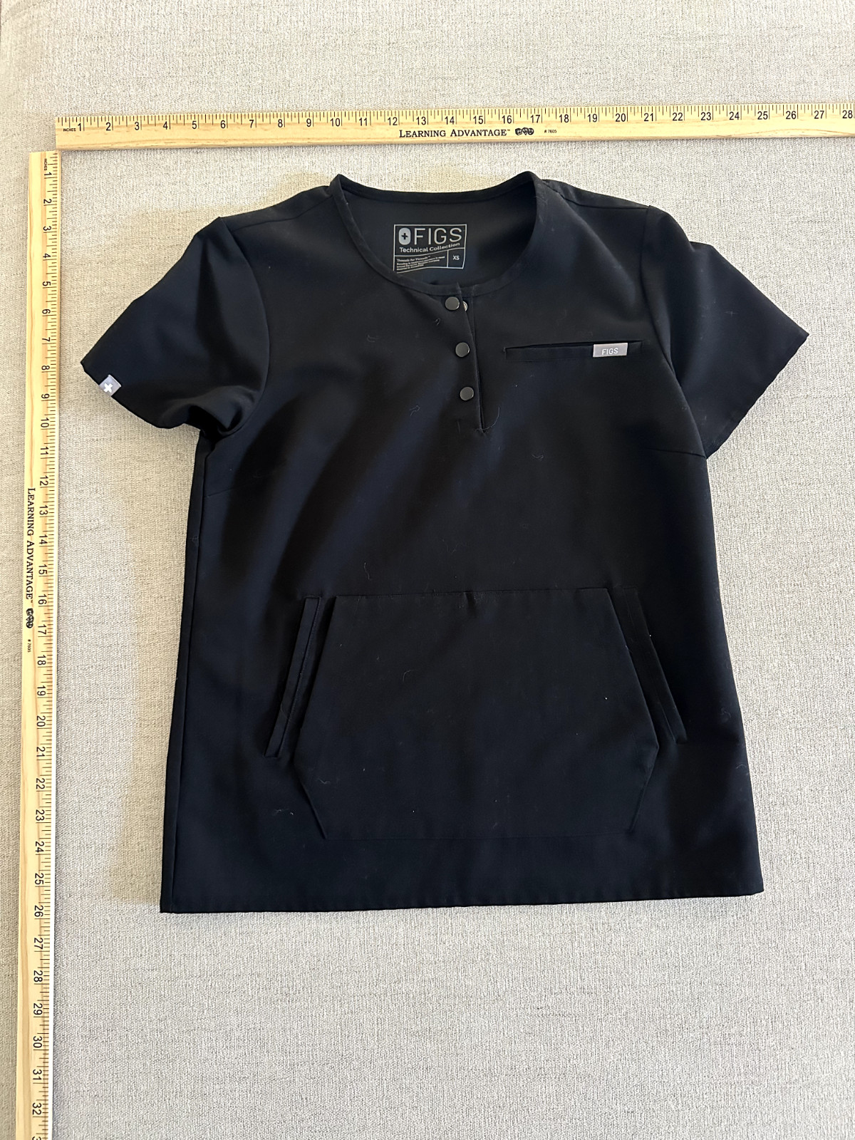 FIGS Scrub Top 3-Button Technical Collection XS B… - image 2