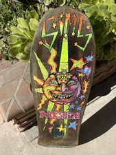 Vintage 1980’s Sun & Moon Buck Smith SIMS Skateboard Deck Lucero Decor Wall Hang