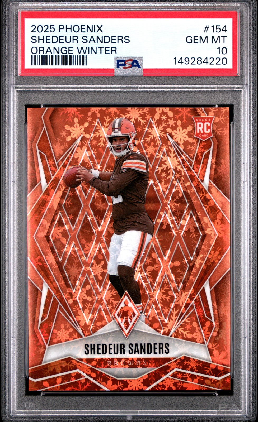 Shedeur Sanders Panini Phoenix #154 Orange Winter