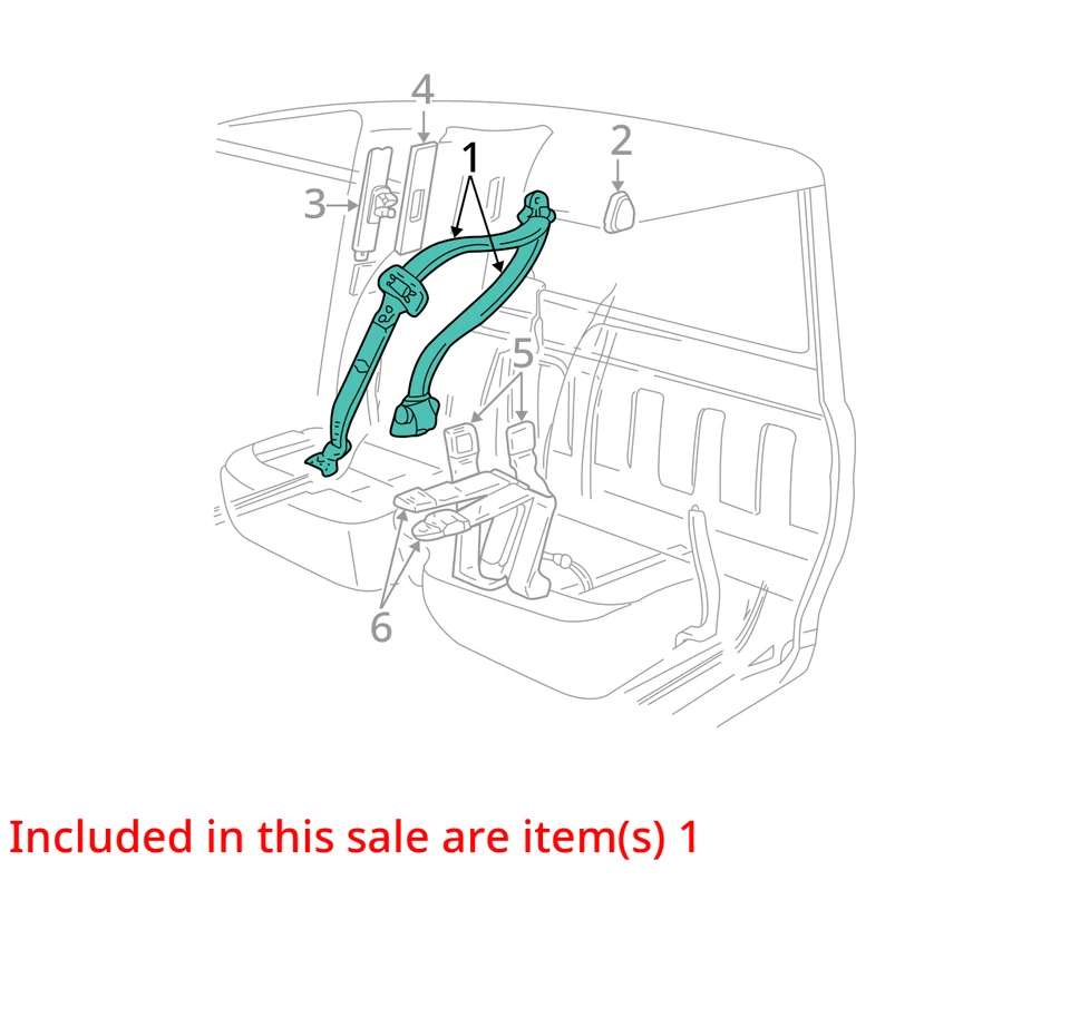 Seat Belt Front Bench Seat Split 60/40 Driver Fits 04-11 RANGER 10316792 - Image 4 of 4