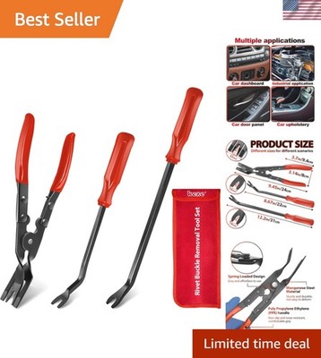 3 Pcs Auto Clip Pliers Set and Fastener Remover,Car Trim Rivet Removal Pry To...
