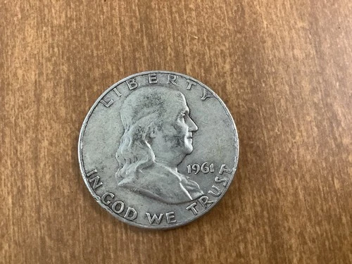 Vintage 1961 Ben Franklin Half Silver Dollar