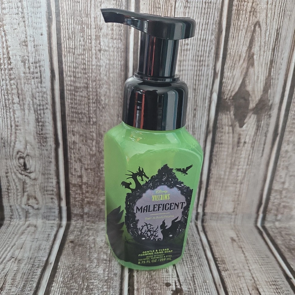 Dispensador de jabón de manos espuma Bath & Body Works Disney Villains Maléfica Cuervo Nuevo en caja Foto 3 de 3