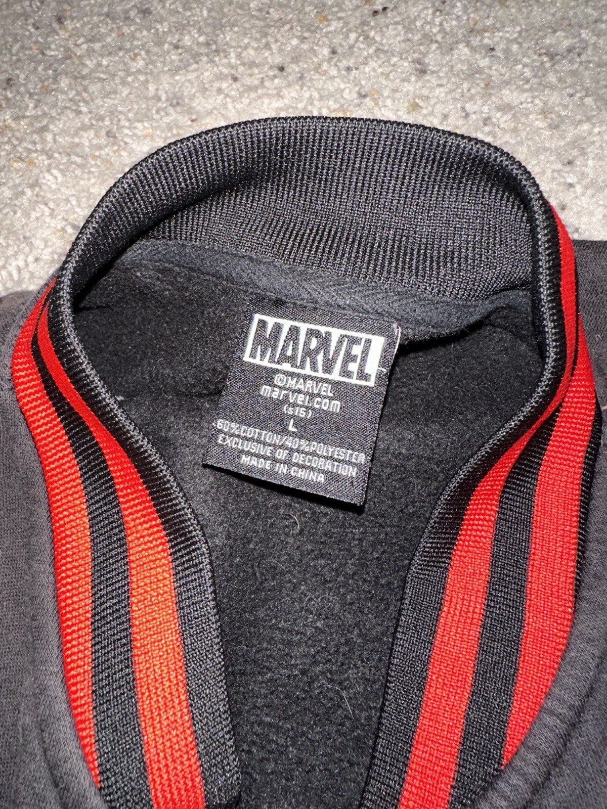 Marvel Deadpool Varsity Jacket Men Large Black Re… - image 2