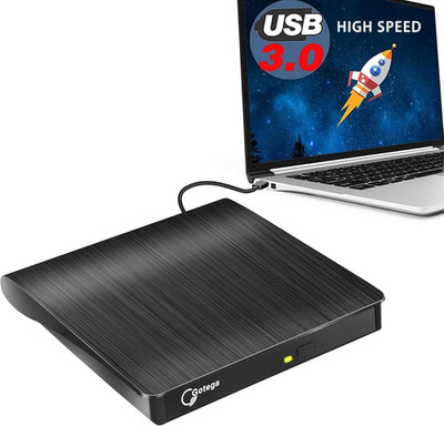 External DVD Drive, USB 3.0 Portable +/-RW, DVD Player for CD ROM Burner Compati