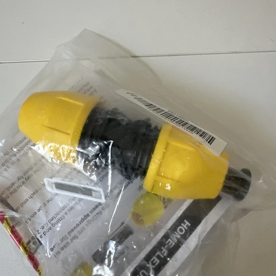 Home-Flex 18-429-005 1/2 in. Yellow Underground Polyethylene Gas Pipe Coupler - Image 2 of 2
