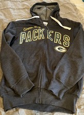GREEN BAY PACKERS Football NFL Full Zip Hoodie Men's SMALL Sweatshirt FREE SHIP