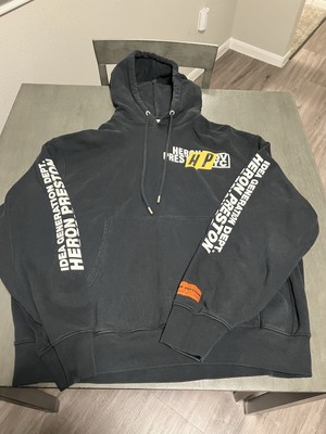 Heron Preston Hoodie Black/White Size XXL