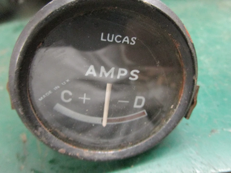 Triumph TR250 TR6 Ammeter Gauge Lucas 1968-1972 #36427 Rare - Image 3 of 3