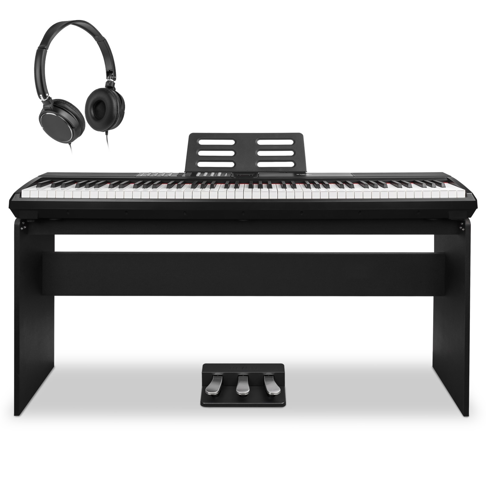 STRICH 88 Keys Weighted Keyboard Piano with Stand & Sustain Pedal Hammer-Action