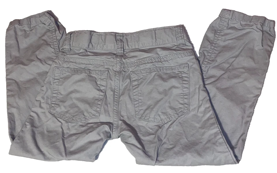 !WOW! Pantalones de mezclilla rectos grises CRAZY 8 cintura ajustable (gimboree) talla 4 para niños Foto 2 de 4