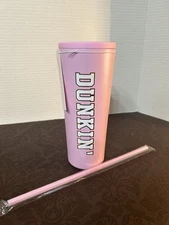 Dunkin Donuts Stoney Clover Lane Pink Stainless Steel Tumbler 22oz Brand New