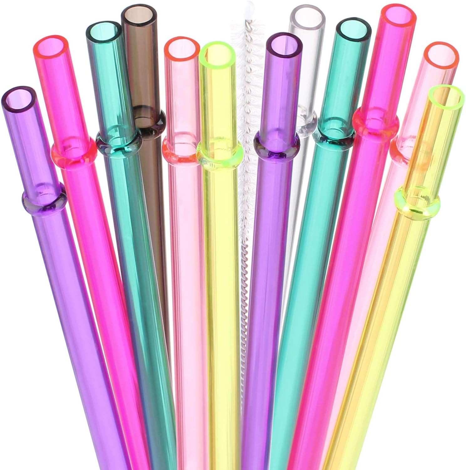 13" Long Reusable Plastic Replacement Drinking Straws for 40 Oz,30 Oz & 24 Oz Ma