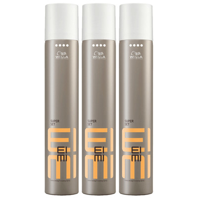 3 x Wella Eimi Super Set Finishing Haarspray Extra Starker Halt 500 ml