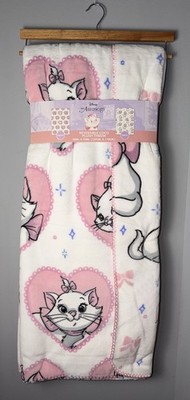  Disney Aristocats Marie Kitty Hearts Reversible Coco Throw Blanket 50''x70'' NWT