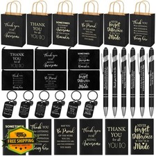 Employee Appreciation Gifts 30 Pcs Bulk, Keychains Notebooks Pens Bags