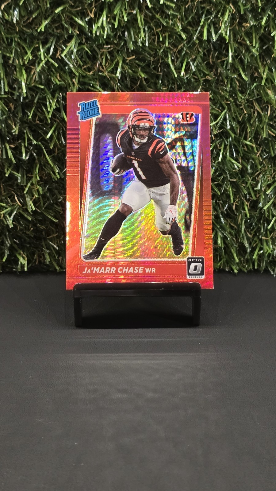 2021 Jamarr Chase Donruss Optic Rated Rookie Red Hyper #207