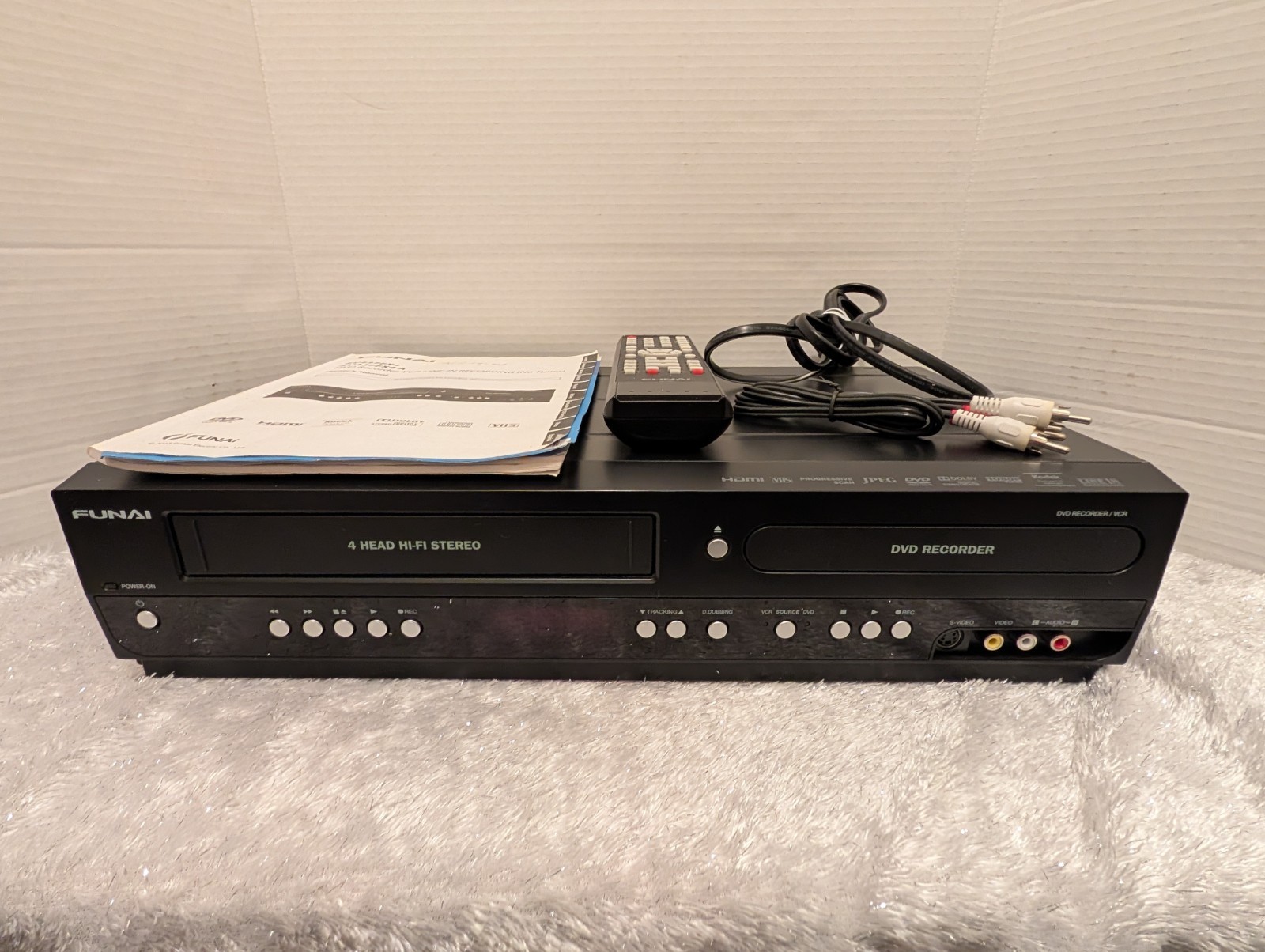 Funai VCR DVD Combo/Recorder With Remote And Manual: ZV427FX4: Tested-Working!