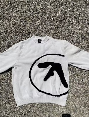 Men s Y2K Aphex Twin Knit Sweater, oversized pullover, gothic style jumper