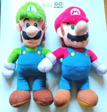 Lot of 2 Nintendo Super Mario Brothers Mario and Luigi 9" Plush Dolls Figures