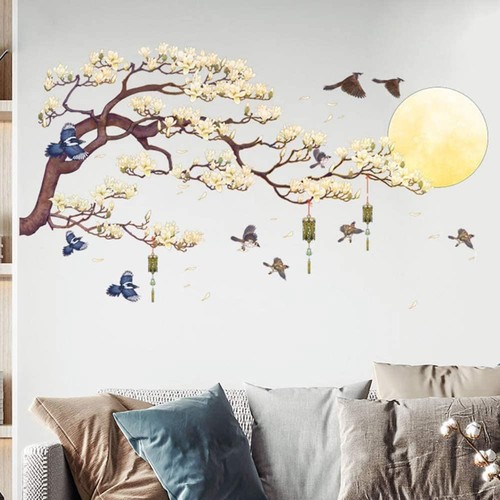 Self Adhesive Chinese Style Brown Tree Wall Art Wall Sticker Decals Mural - Picture 3 of 9